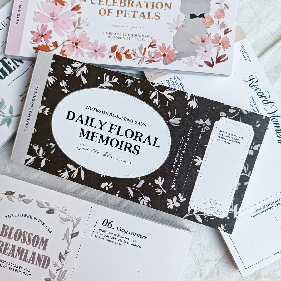 Wwiinngg notepad - daily floral memoirs