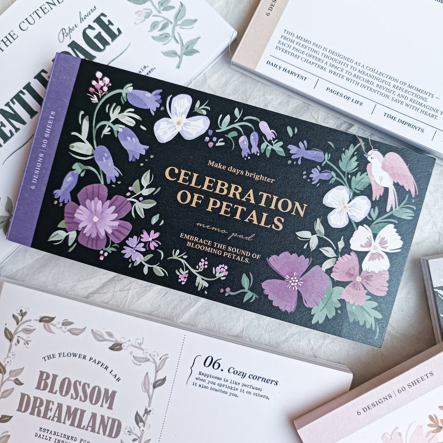 Wwiinngg notepad - celebration of petals