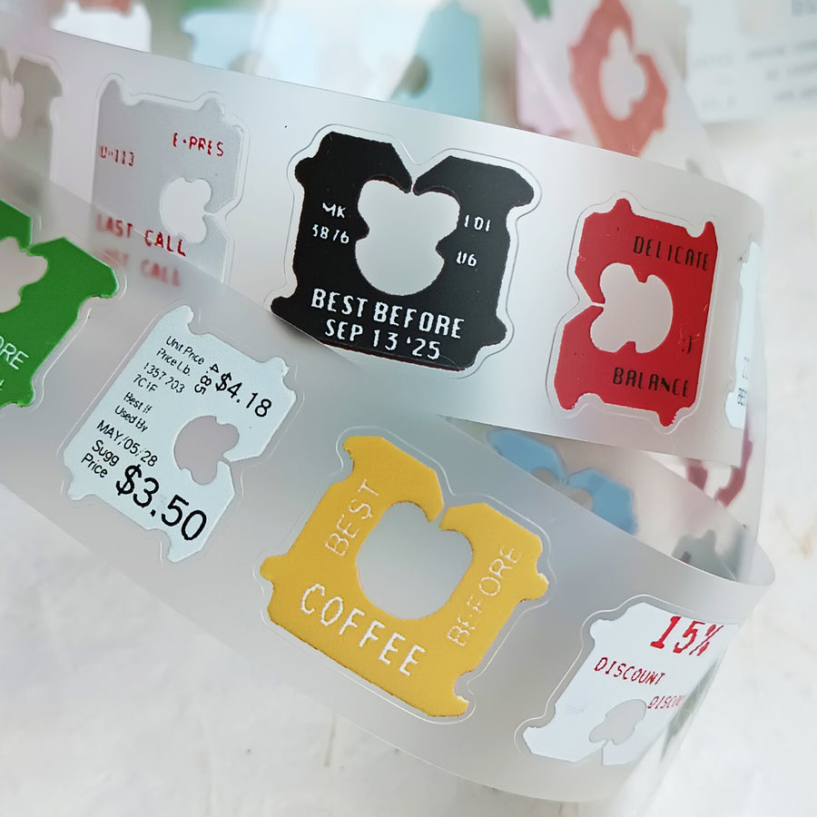 Jr.Journal Bread Clip Kiss Cut PVC Tape Sticker Roll