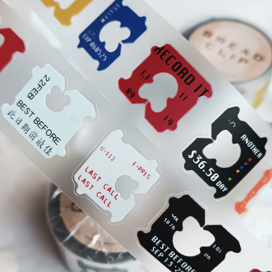 Jr.Journal Bread Clip Kiss Cut PVC Tape Sticker Roll