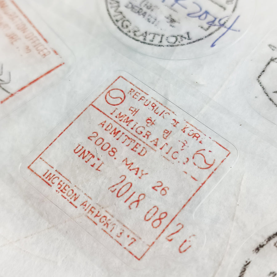 Jr.Journal Expired Visa Stamp Tape Sticker Roll