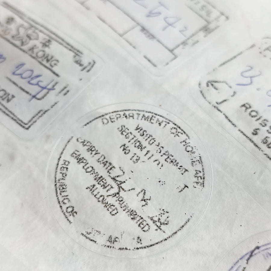 Jr.Journal Expired Visa Stamp Tape Sticker Roll