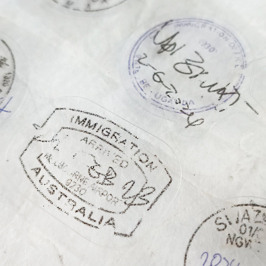Jr.Journal Expired Visa Stamp Tape Sticker Roll