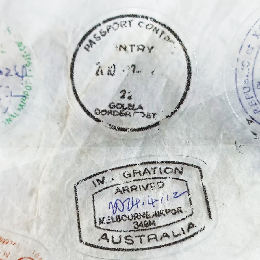 Jr.Journal Expired Visa Stamp Tape Sticker Roll