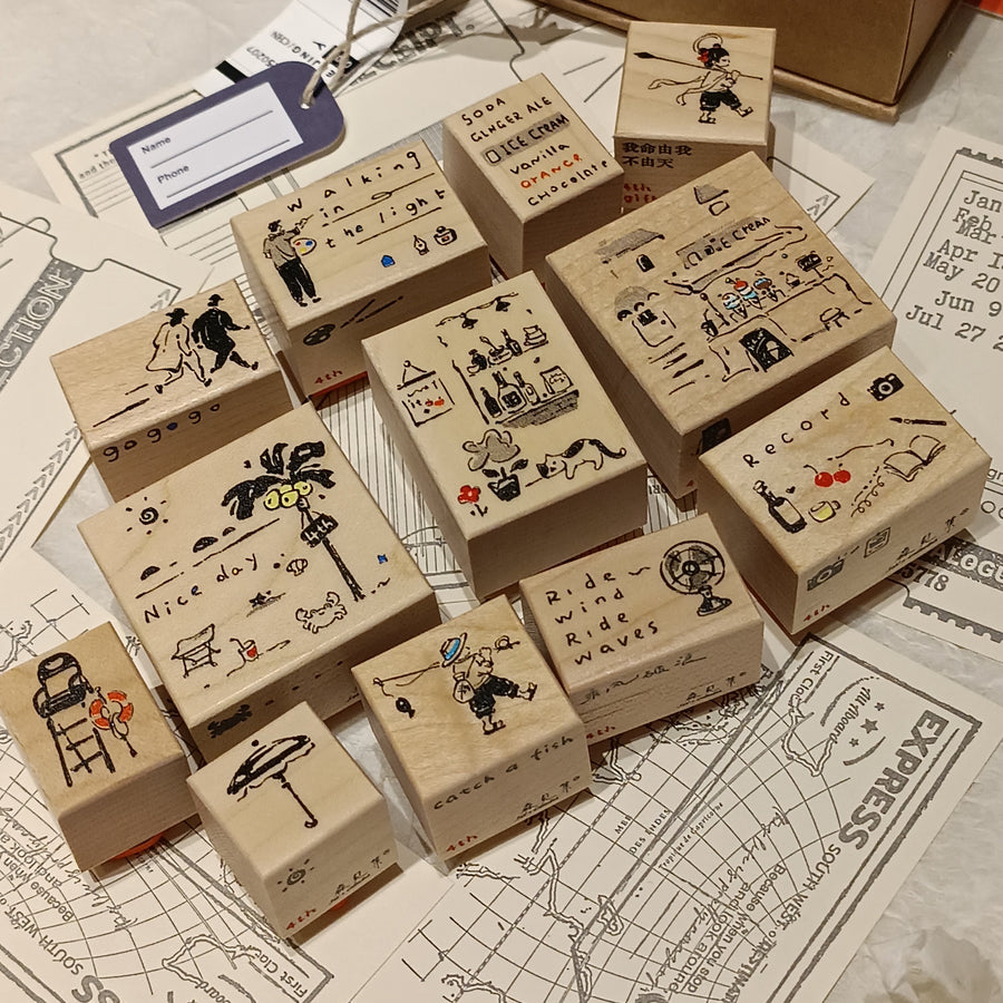 Sen's collection Rubber Stamps Set - Walking in the light （4th Anniversary ）