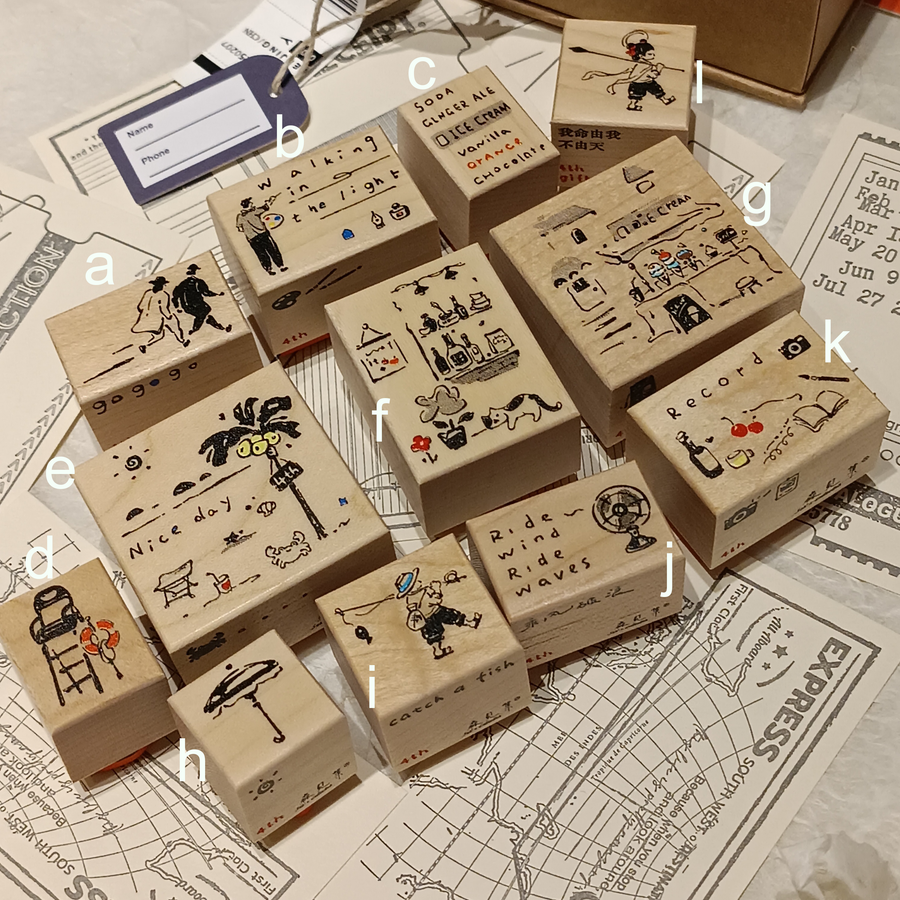 Sen's collection Rubber Stamps Set - Walking in the light （4th Anniversary ）