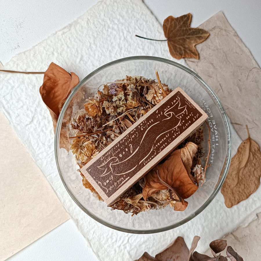 A kind of café 什物 Poetry Ribbon Rubber Stamps