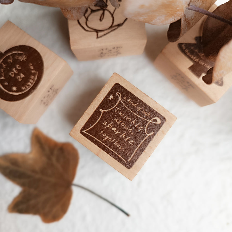 A kind of café 什物 Christmas Series Wooden Stamps | Full Set 6 Designs
