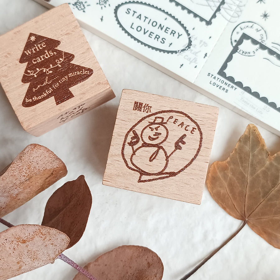 A kind of café 什物 Christmas Series Wooden Stamps | Full Set 6 Designs