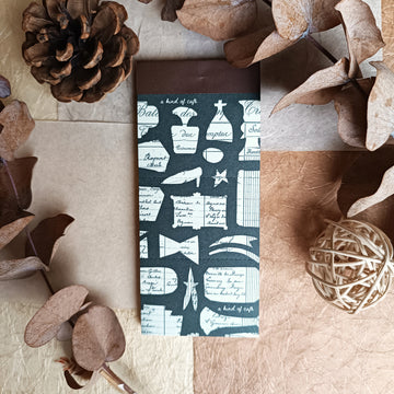 A kind of café 什物 Three-Split Notepad - Vintage Script