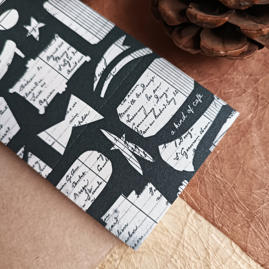 A kind of café 什物 Three-Split Notepad - Vintage Script