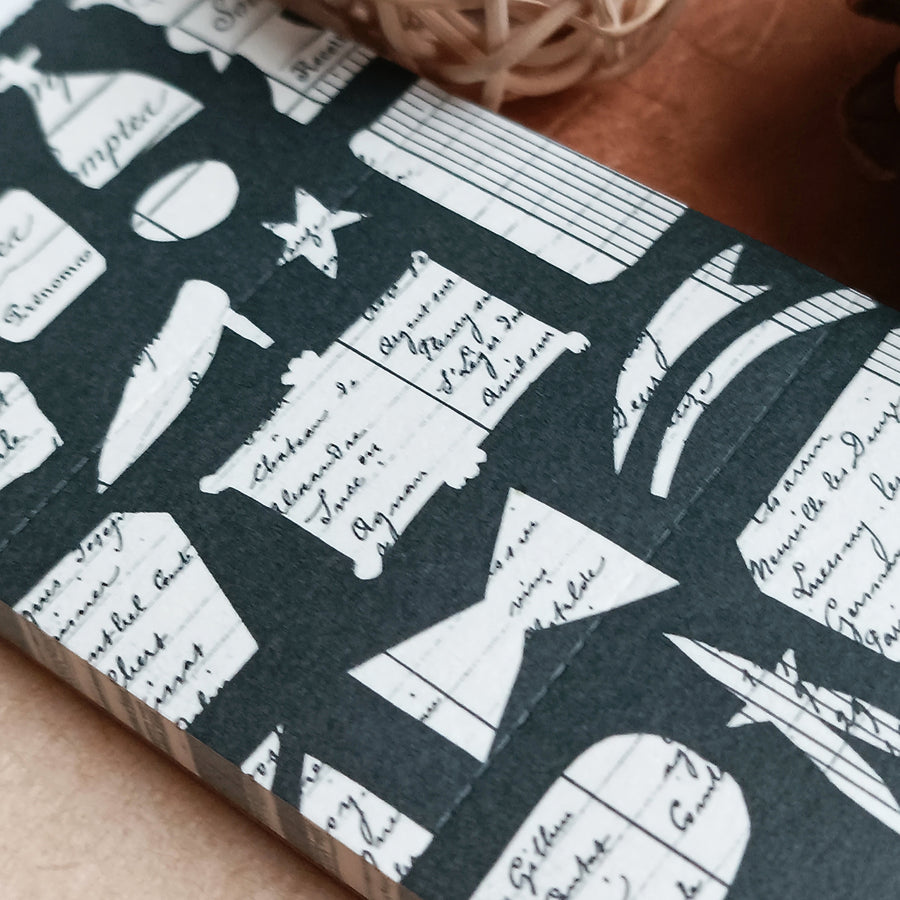 A kind of café 什物 Three-Split Notepad - Vintage Script