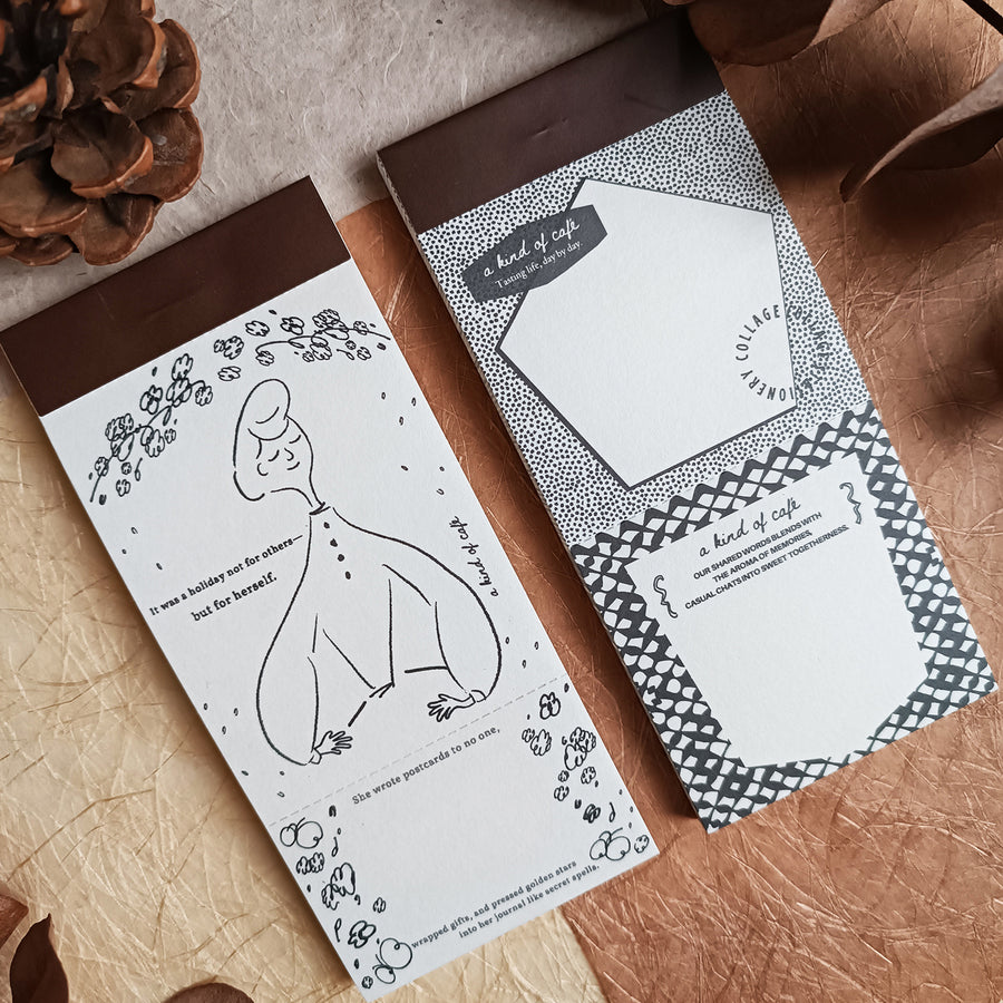 A kind of café 什物 Two-Split Notepad - Stamp Ticket