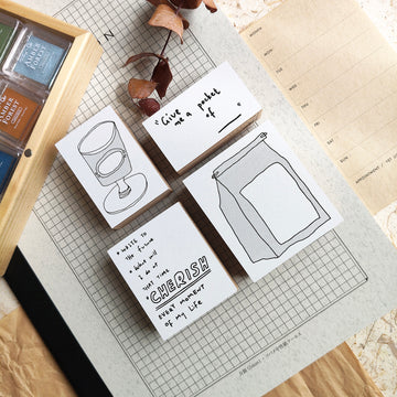 Sycolexxx Ugly Cats Rubble Stamp Set -  Pastry bag & Cup