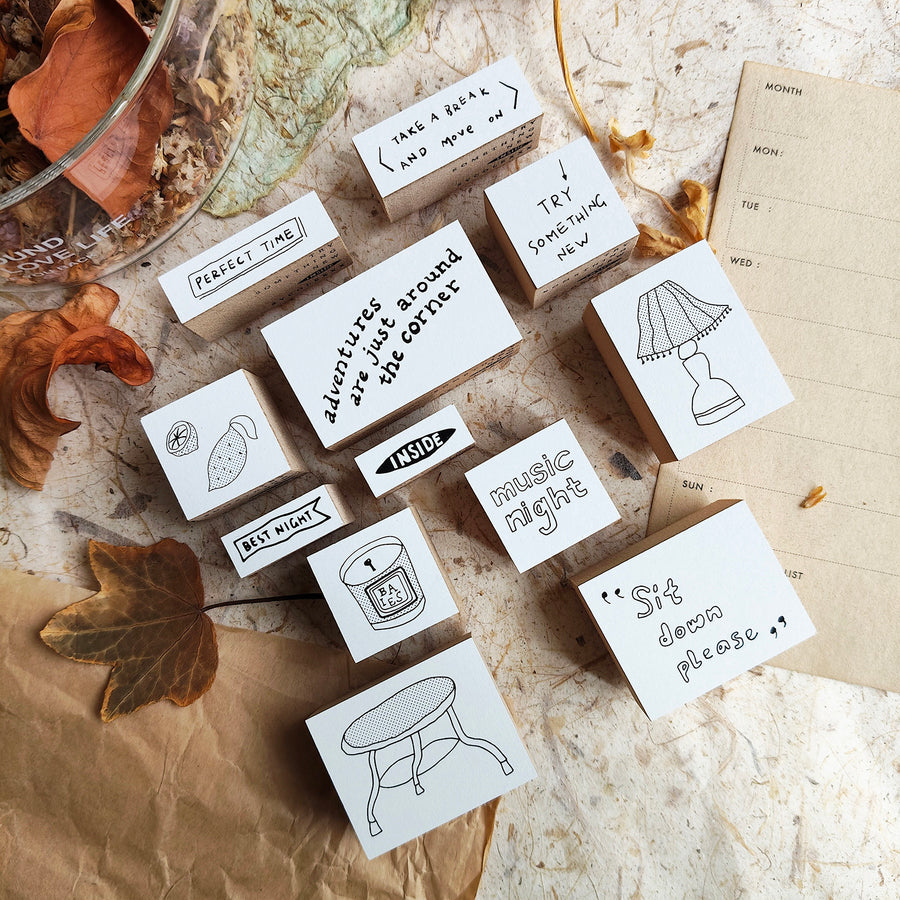 Sycolexxx Ugly Cats Rubble Stamp Set - Candle (4 in 1 Set)