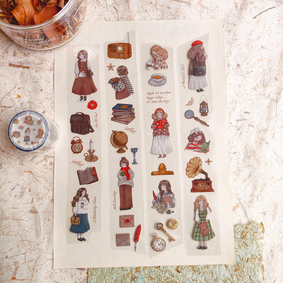 Shō Littlehappiness Kiss Cut PET Tape - A Vintage Dream