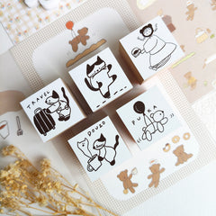 Ranmyu rubber stamps - 2.5 x 2.5cm
