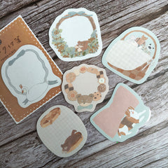 Shoichiro Tobimatsu Die-Cut Stickers - Forest Wreath & Bakery Bear
