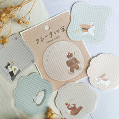 Shoichiro Tobimatsu Die-Cut Stickers - Gingham Notes