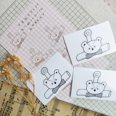 Shoichiro Tobimatsu Kuma Clip Transparent Sticker