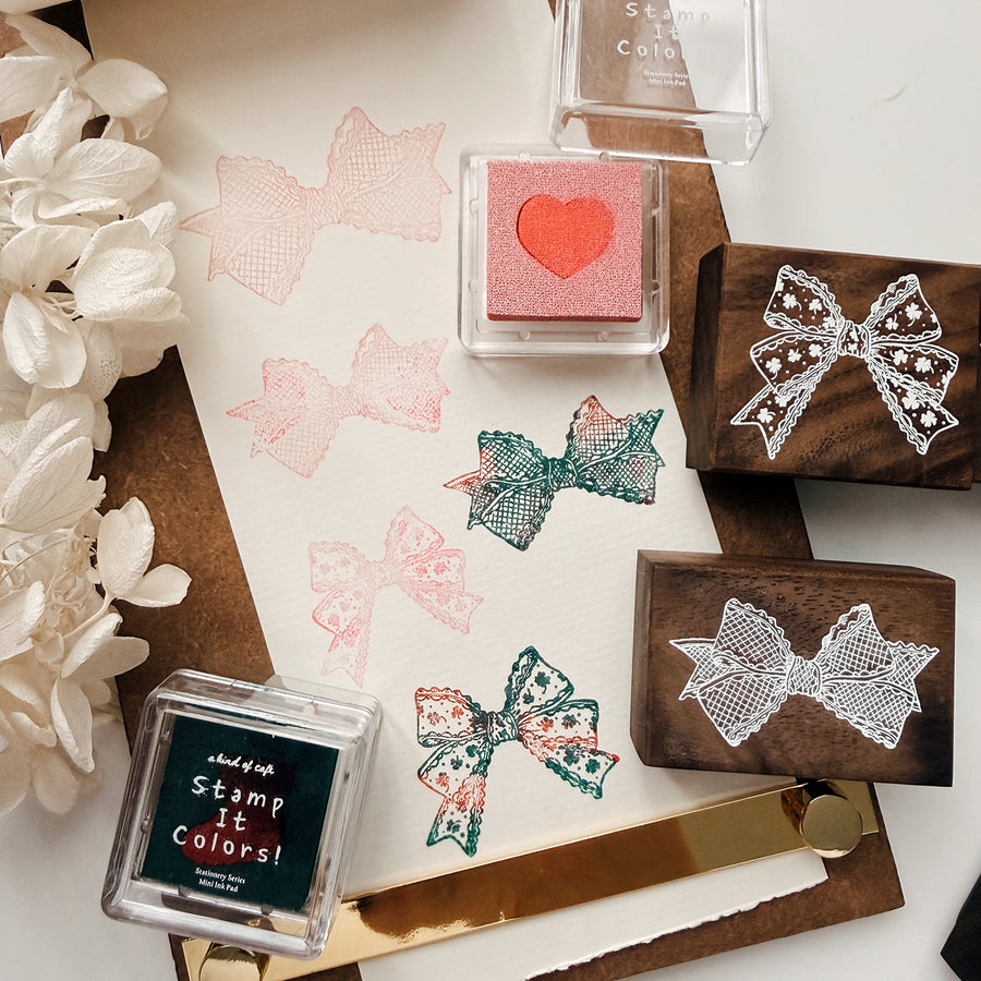 Journal pages rubber stamps- Ribbon Series
