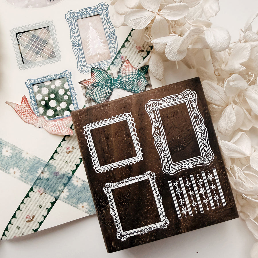 Journal pages rubber stamps- Whispered Frames