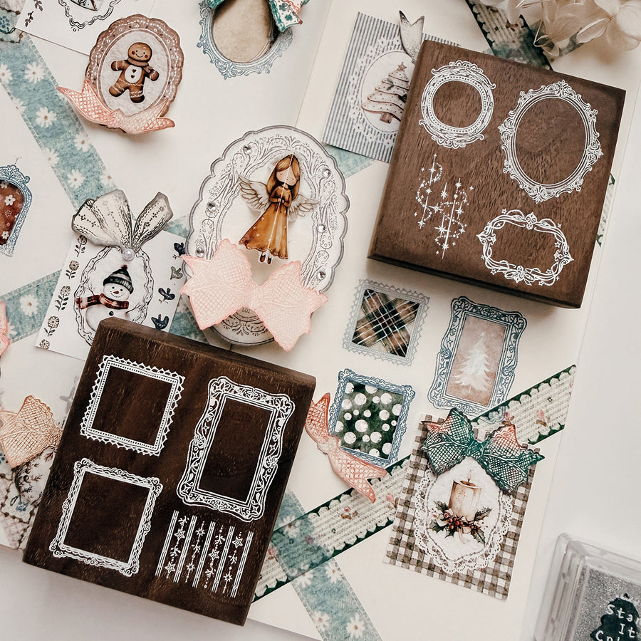 Journal pages rubber stamps- Whispered Frames