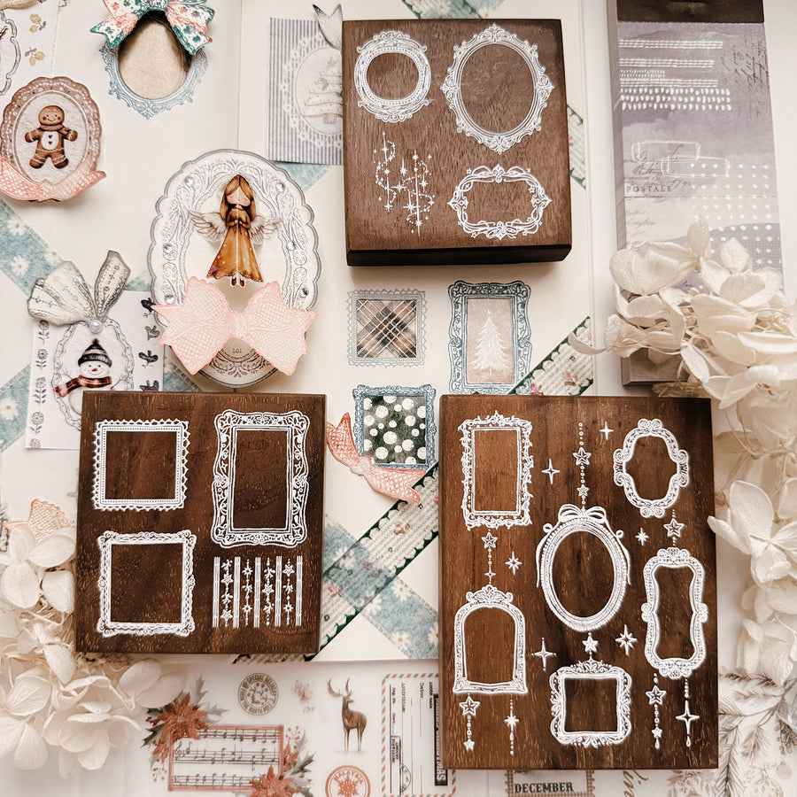 Journal pages rubber stamps- Whispered Frames