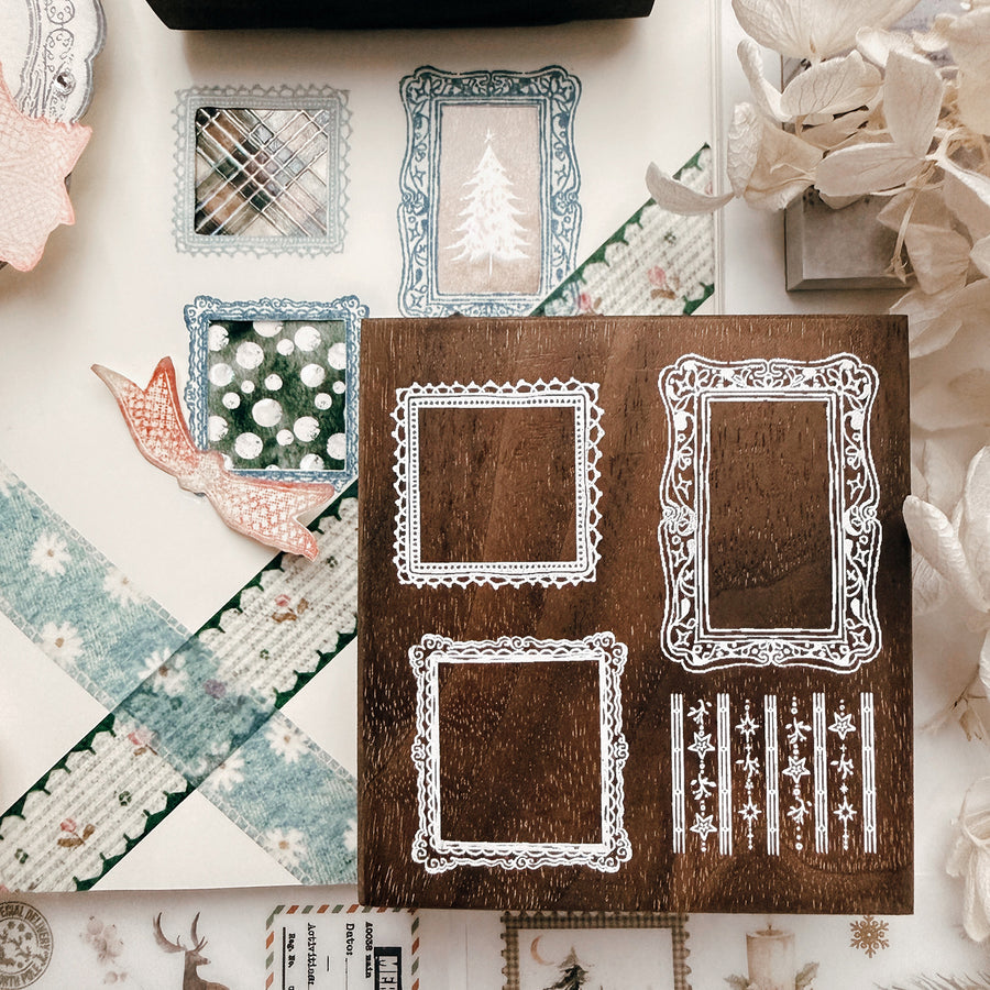 Journal pages rubber stamps- Whispered Frames