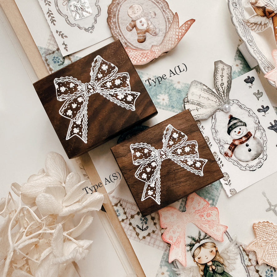 Journal pages rubber stamps- Ribbon Series