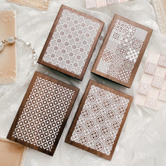 Journal Pages "Quiet Mosaic" series rubber stamps