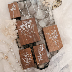 Journal Pages "Botanical Veil" series rubber stamps