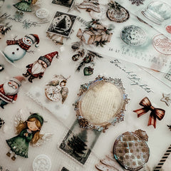 Journal Pages kiss-cut Mother-of-pearl crystal tape - Cozy Christmas