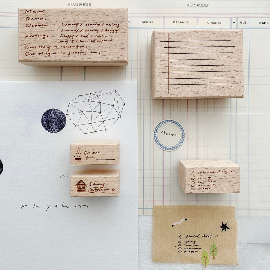 Partialafra memo rubber stamps