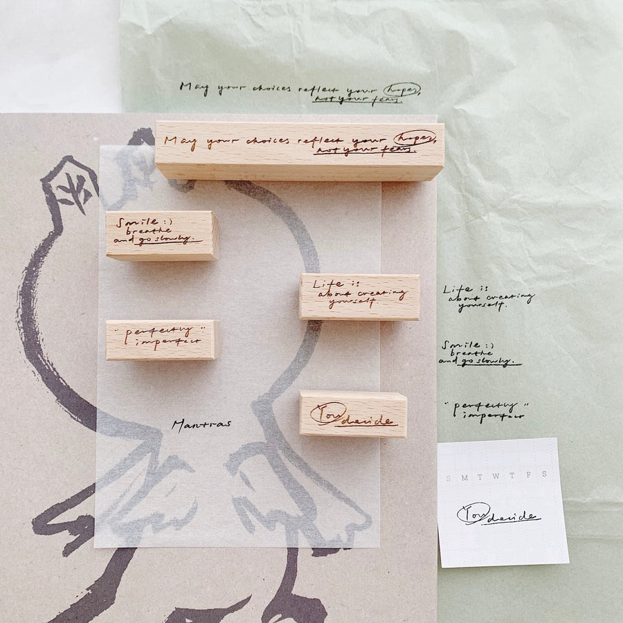 Partialafra memo rubber stamps