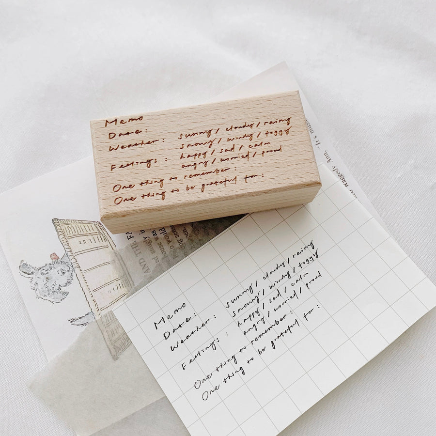 Partialafra memo rubber stamps