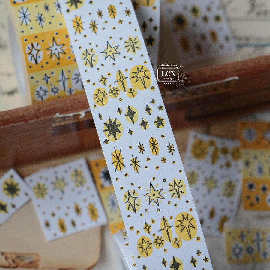 LCN label stickers - Hand Draw《White / Yellow》