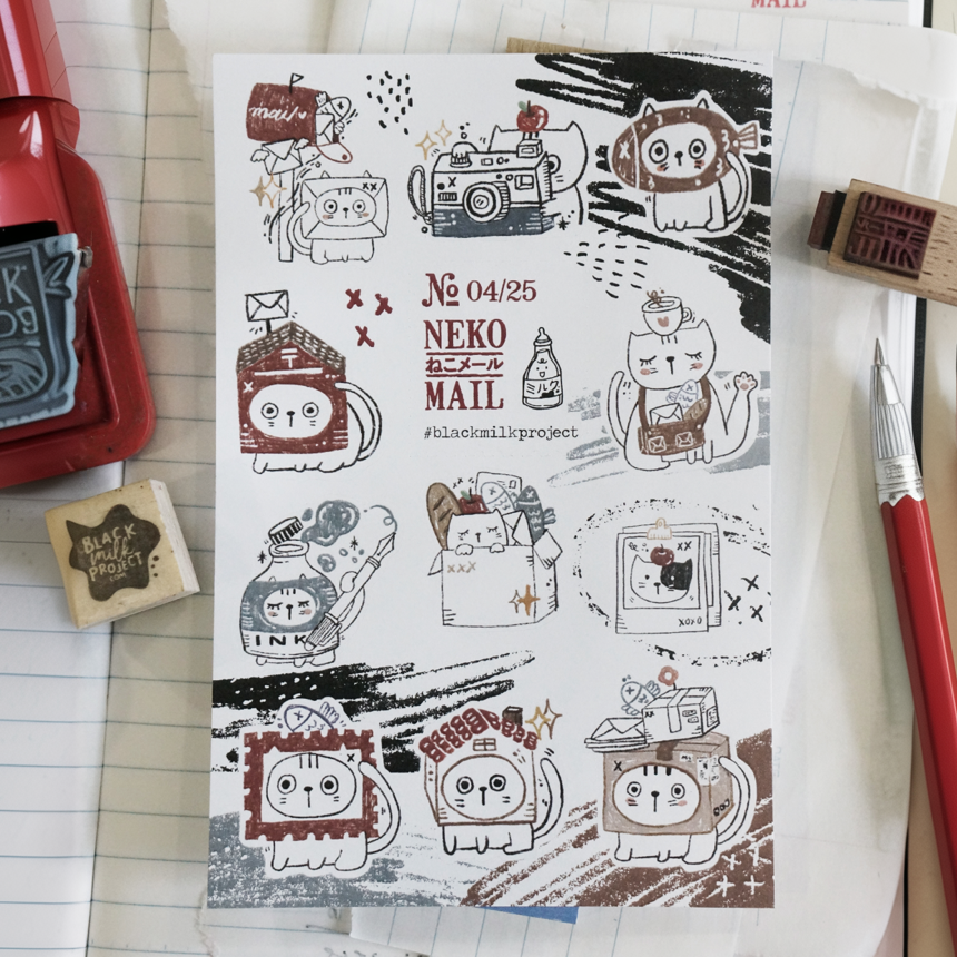 Black Milk Project Neko Mail Paper sticker