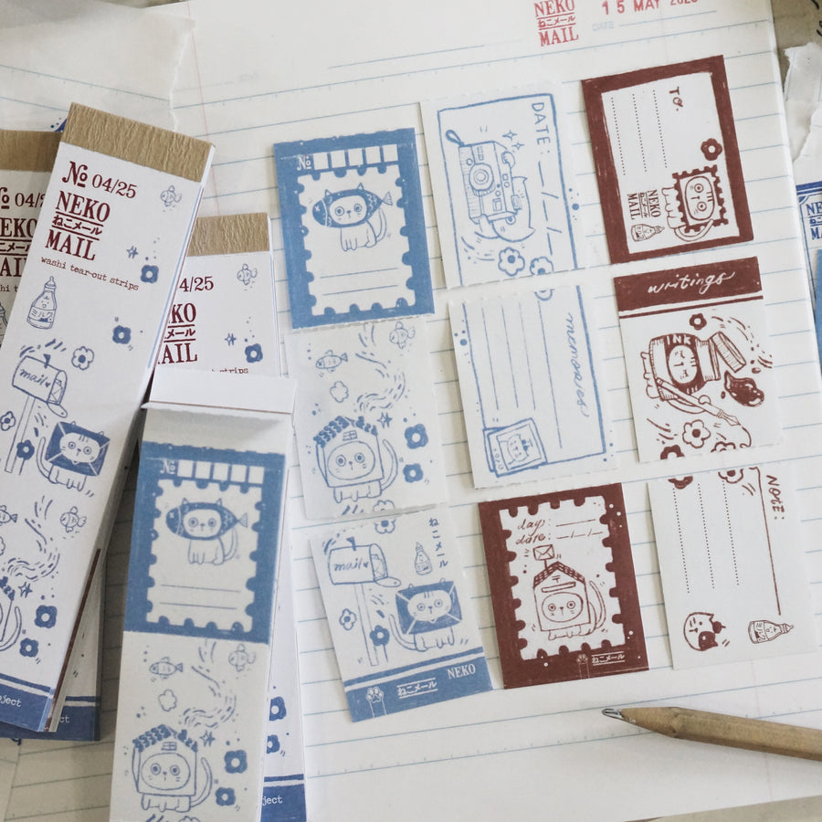 Black Milk Project Neko Mail Washi sticker Tear-out Booklet