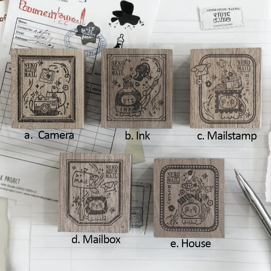 Black Milk Project Neko Mail (L) Rubber Stamp