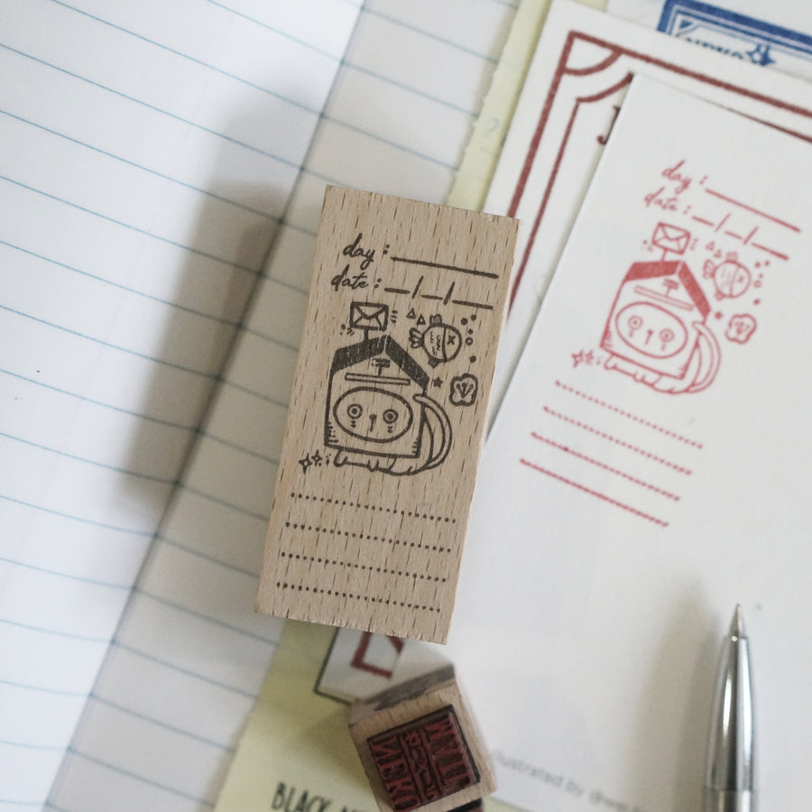 Black Milk Project Neko Mail (Label) Rubber Stamps