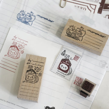 Black Milk Project Neko Mail (Label) Rubber Stamps