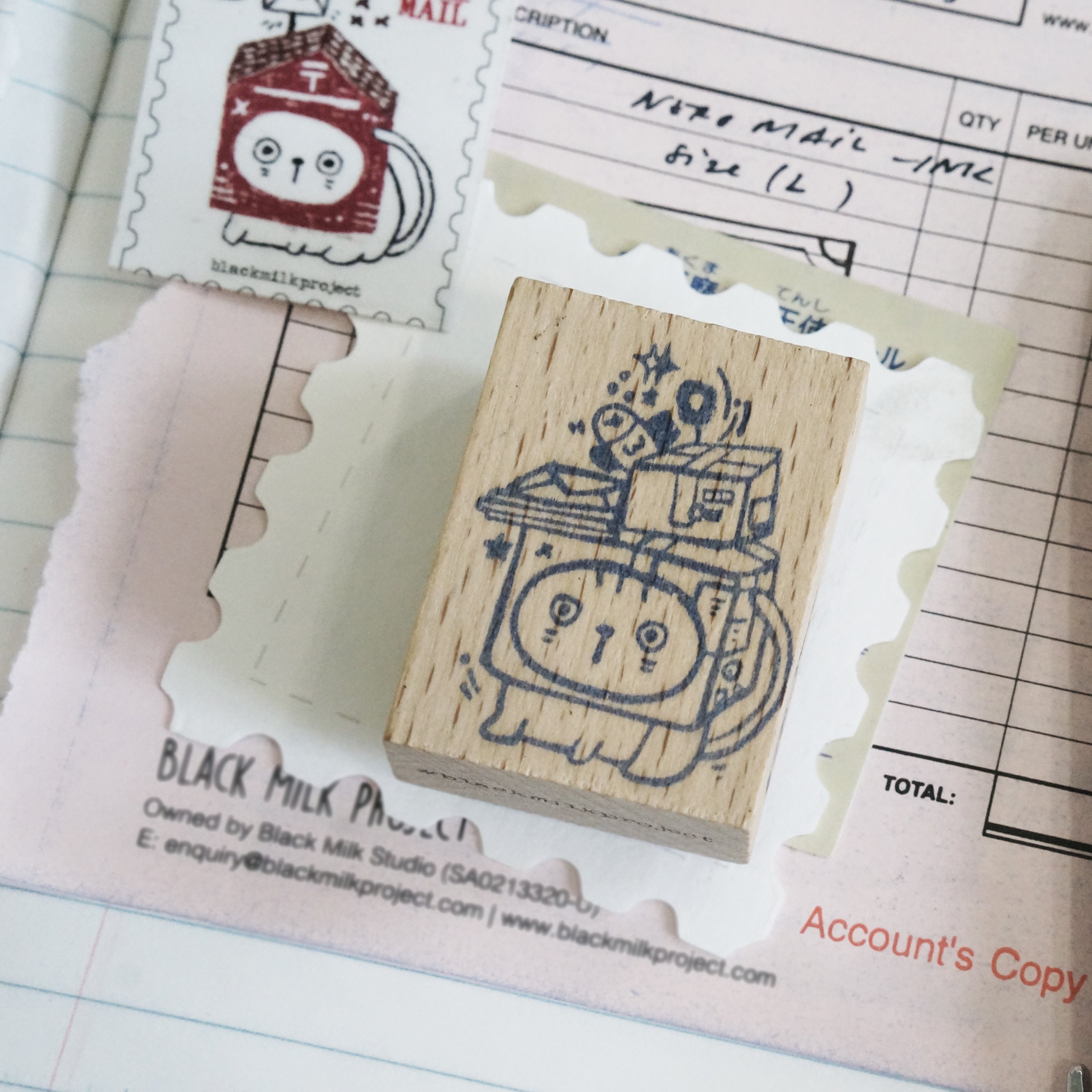 ⚠︎ヤマト様オーダーメイド Black Milk Project Neko Mail (M) Rubber Stamp – journalpages