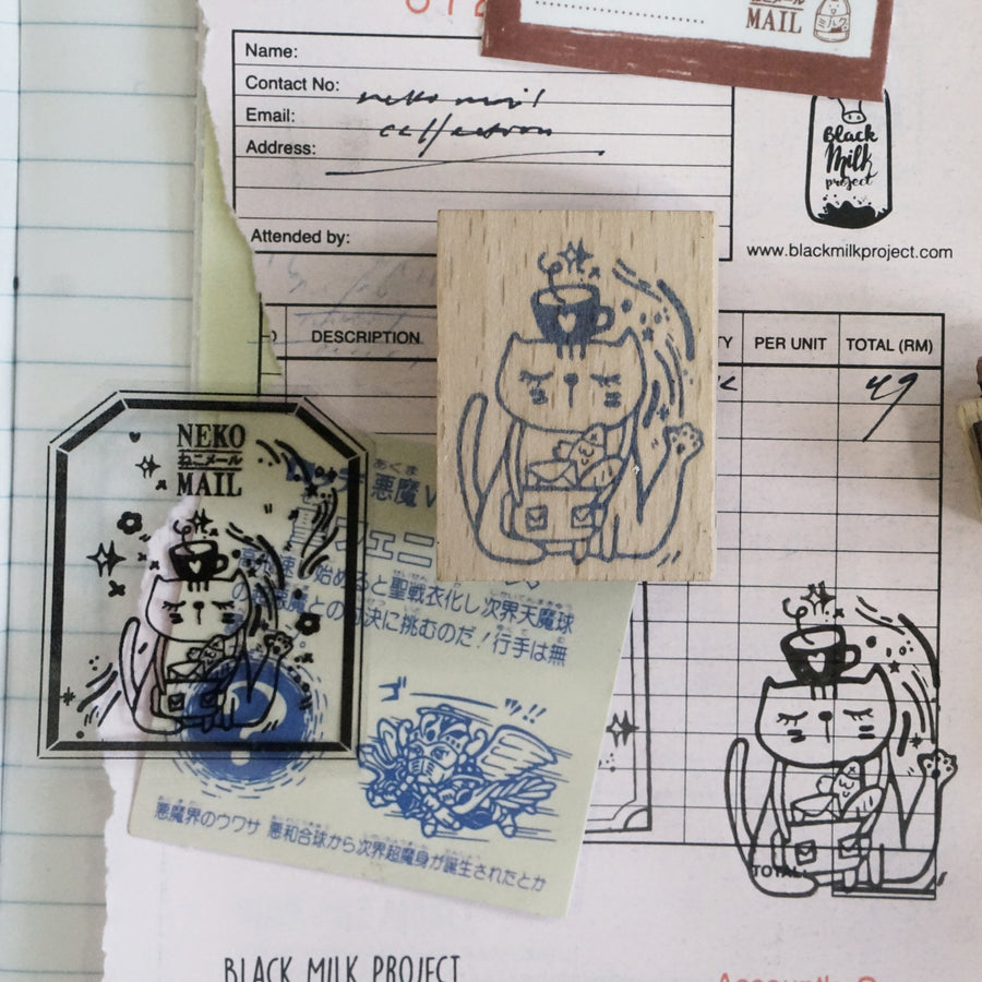 Black Milk Project Neko Mail (M) Rubber Stamp