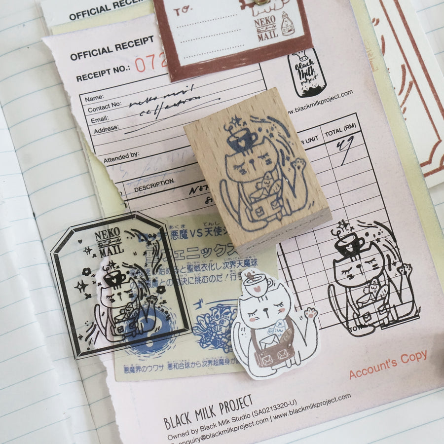 Black Milk Project Neko Mail (M) Rubber Stamp