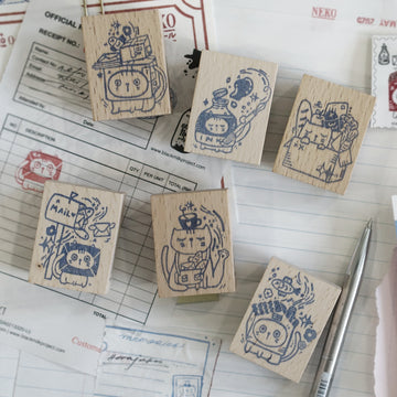 Black Milk Project Neko Mail (M) Rubber Stamp