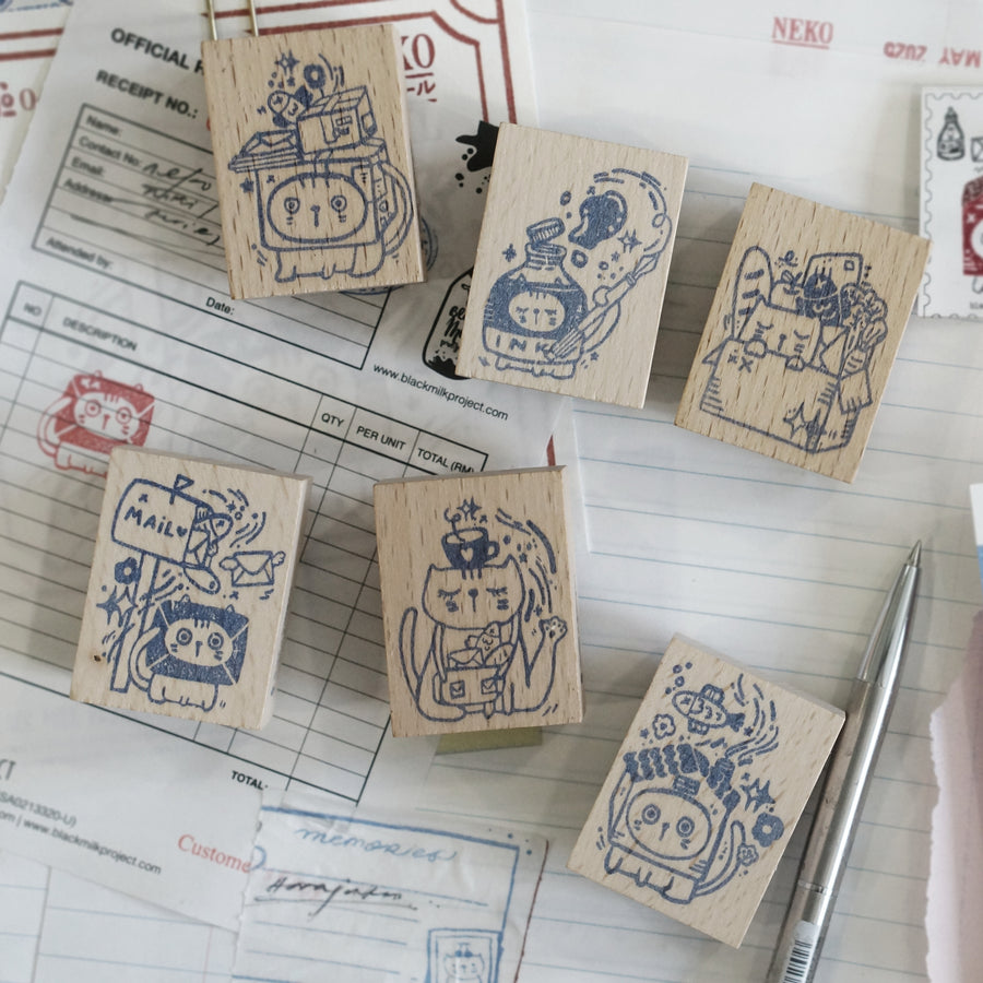 Black Milk Project Neko Mail (M) Rubber Stamp