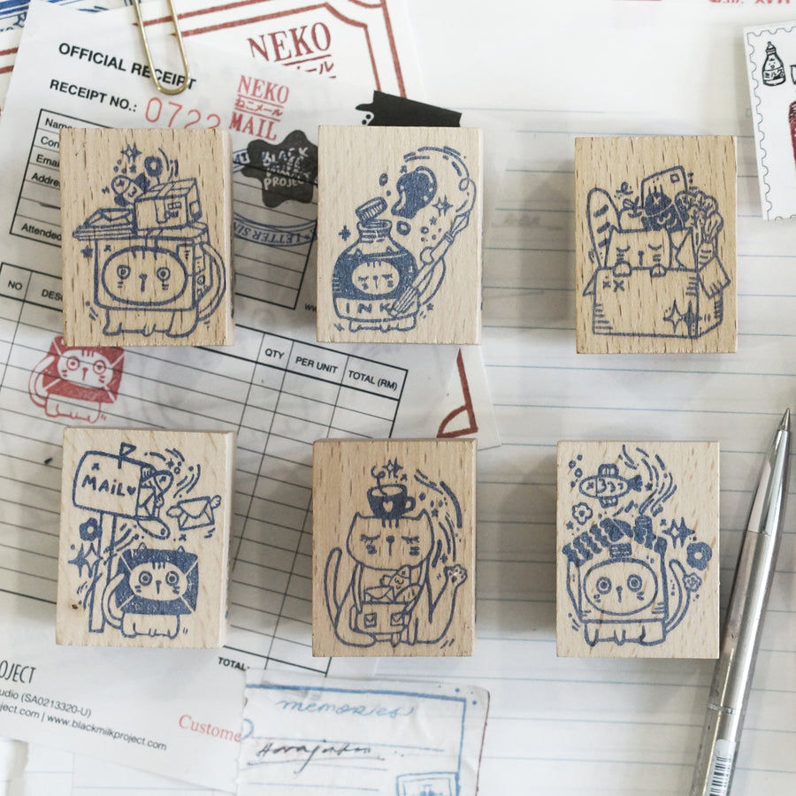 Black Milk Project Neko Mail (M) Rubber Stamp