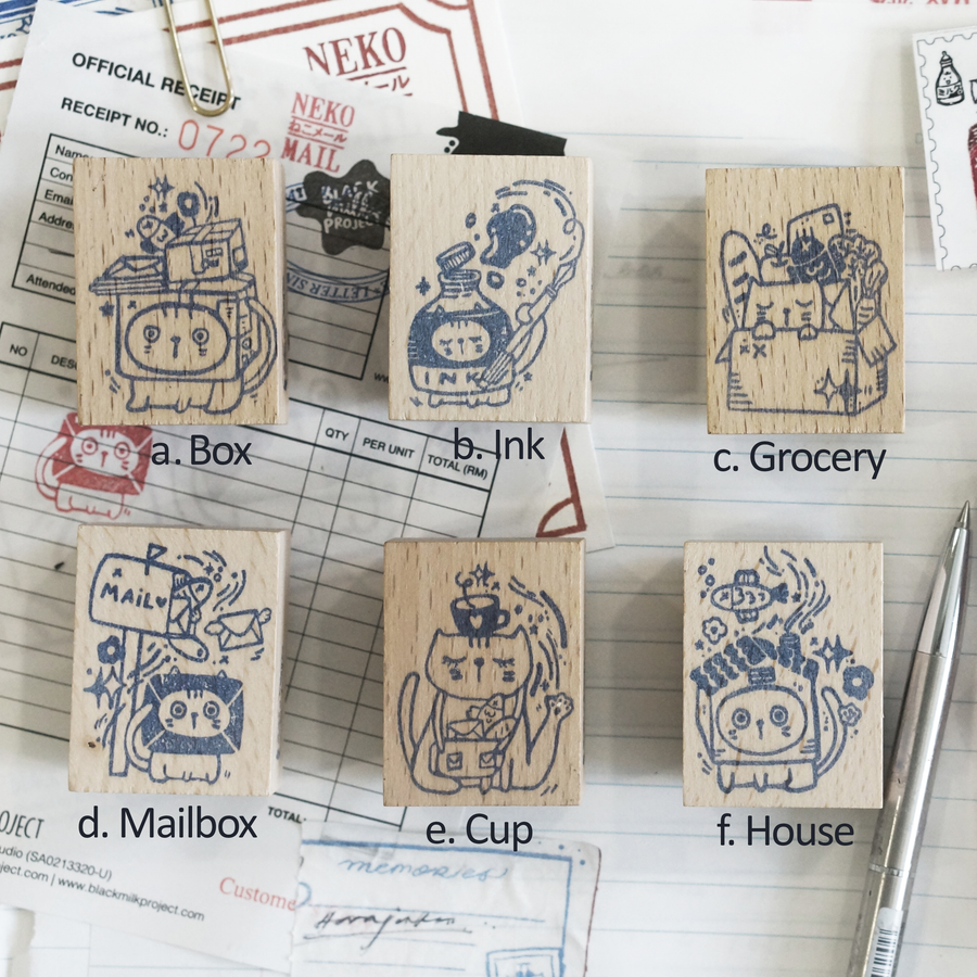 Black Milk Project Neko Mail (M) Rubber Stamp