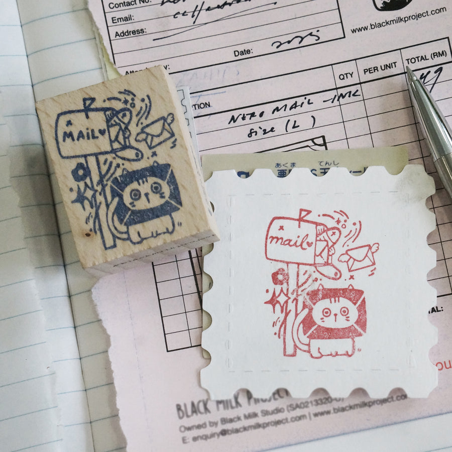 Black Milk Project Neko Mail (M) Rubber Stamp